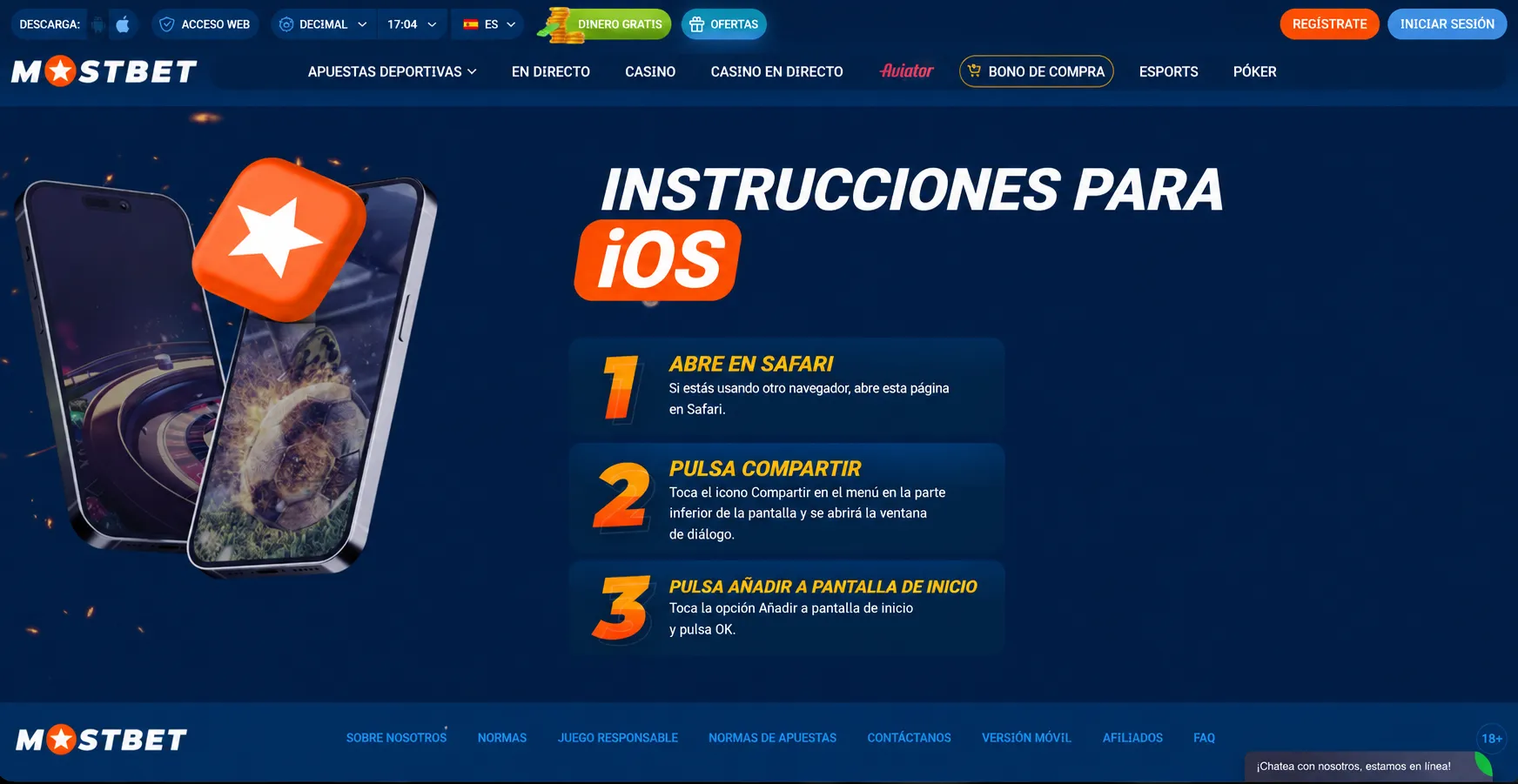 Mostbet app for iOS: instalación en iPhone y iPad